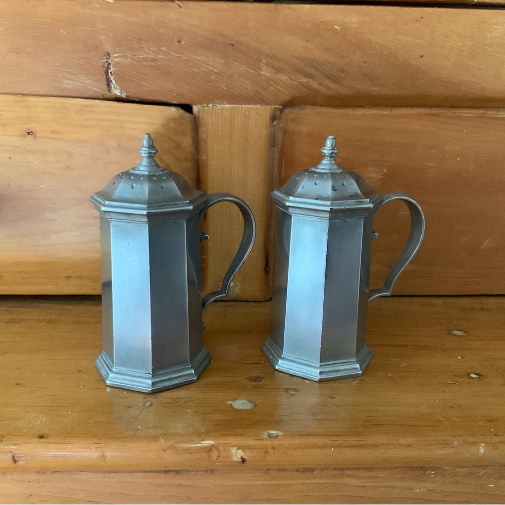 Elegant Gorham Pewter Salt and Pepper Shakers